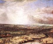 Philips Koninck An Extensive Landscape with a Hawking Party oil painting artist